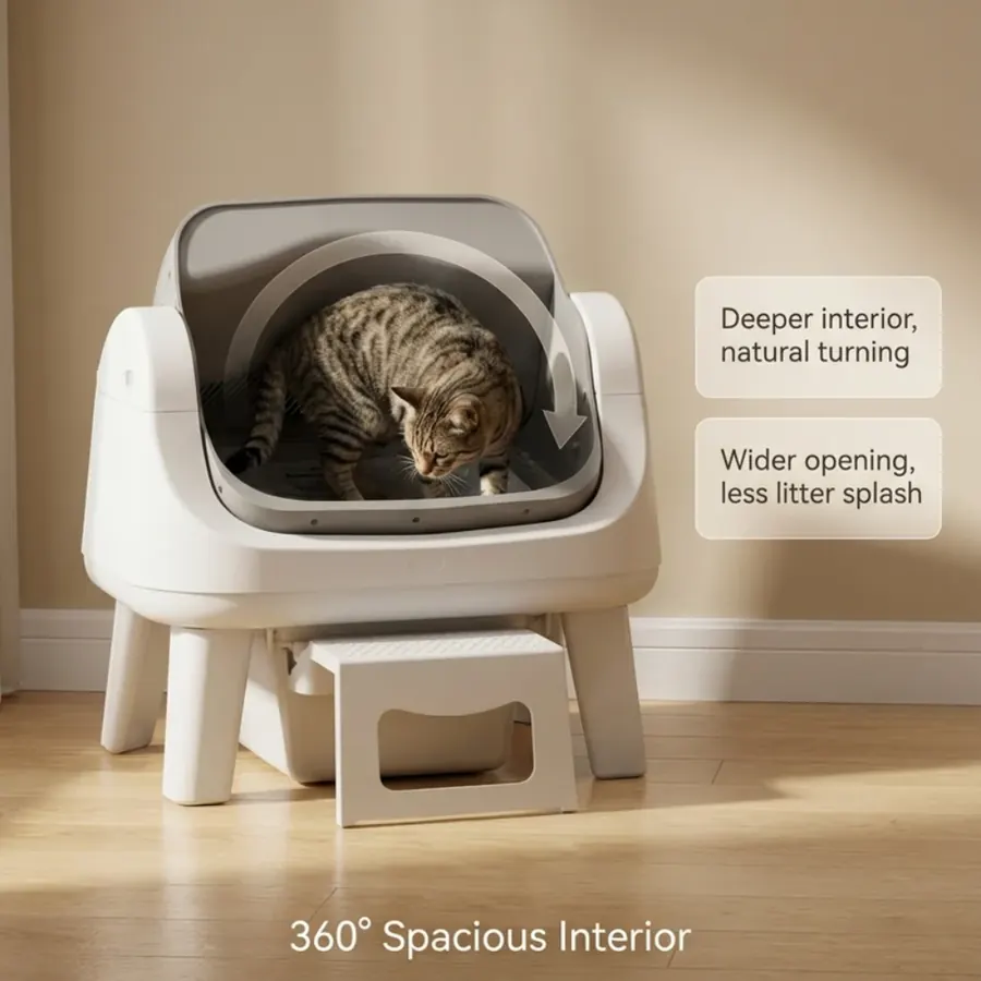 Spacious 360 degree interior